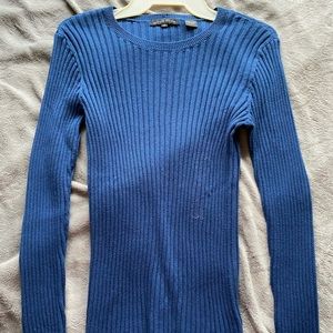 Jeanne Pierre blue sweater